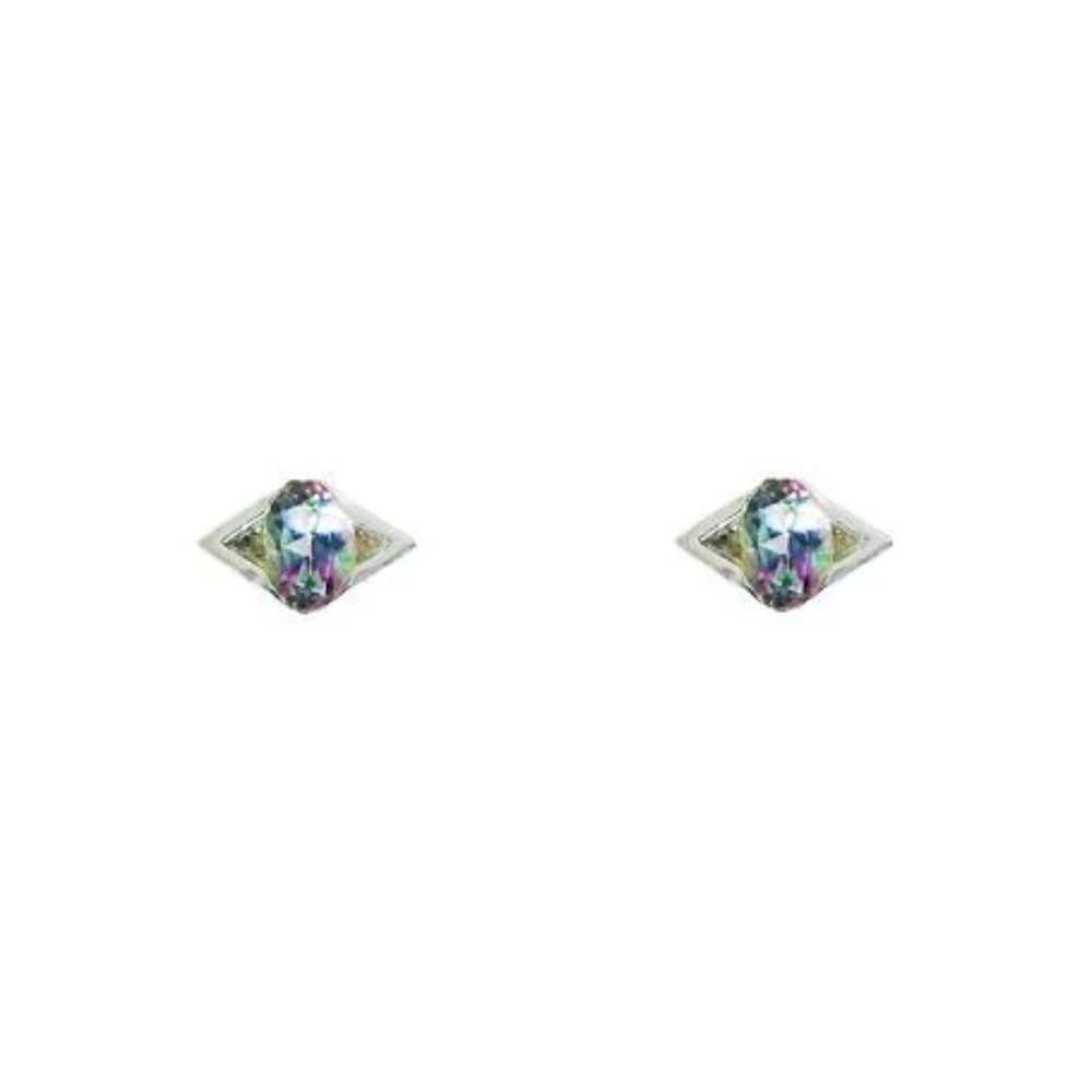 Sterling silver and topaz eye studs